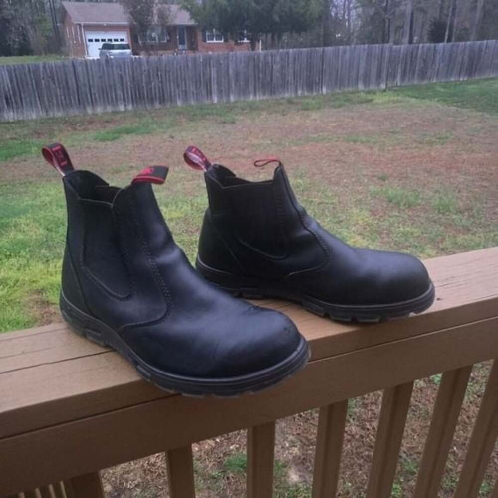 Redback Bobcat Soft Toe Slip Resistant Black Leather Work Boots Men's SZ US 14